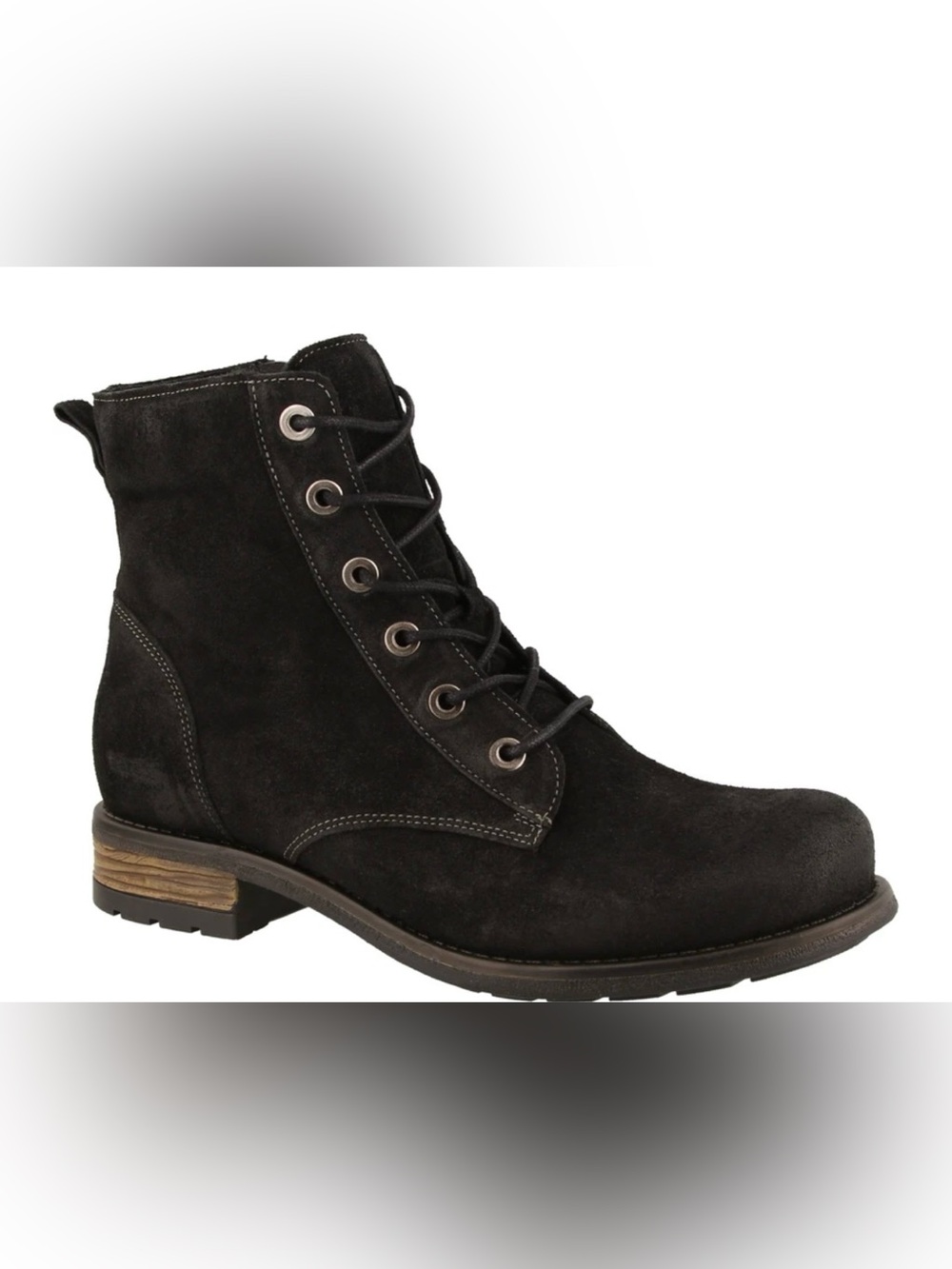 Taos Footwear Boot Camp Black Lace-Up Boots